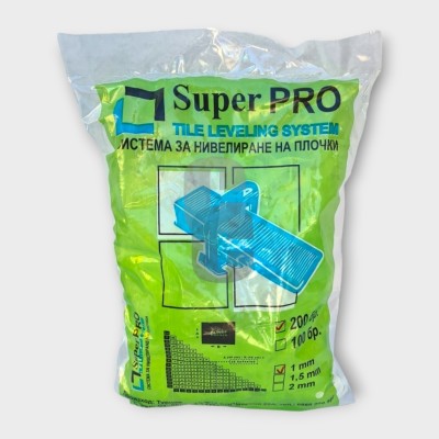 Система за подравняване на плочки KORBEL - ФИКСАТОР 1мм. в пакет 200бр.